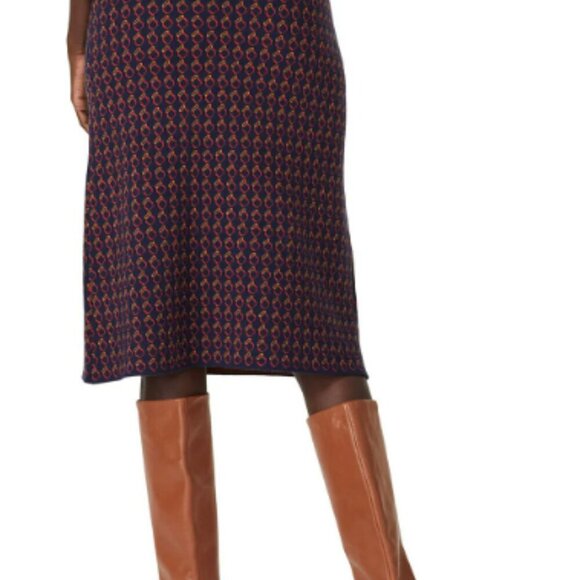 J CREW Geo Ring Midi Merino Wool Blend Skirt Size XXS - Picture 3 of 13
